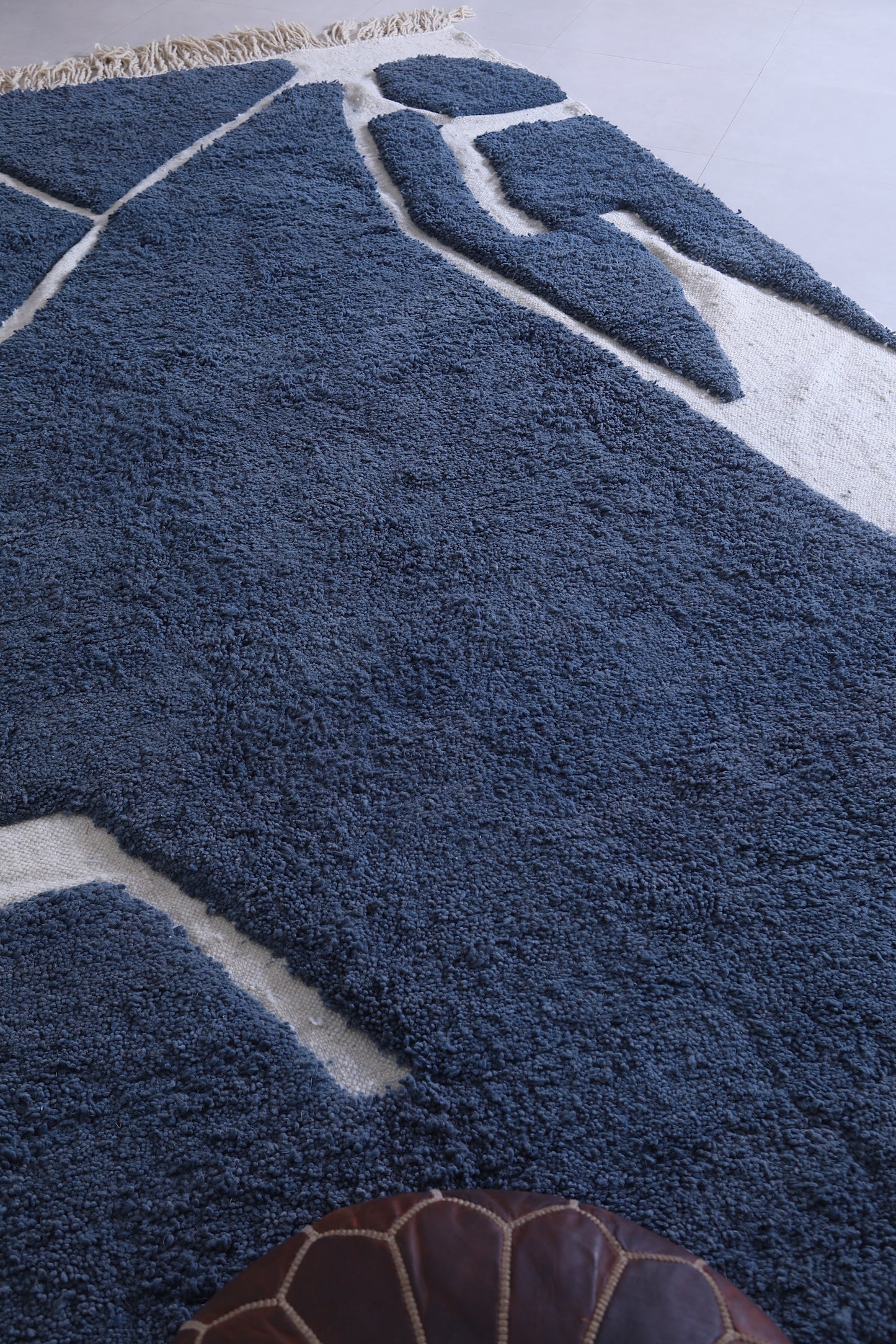 Blue Moroccan rug 7 X 13.1 Feet