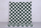 Green checkered rug - Moroccan checkered rug