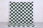 Green checkered rug - Moroccan checkered rug
