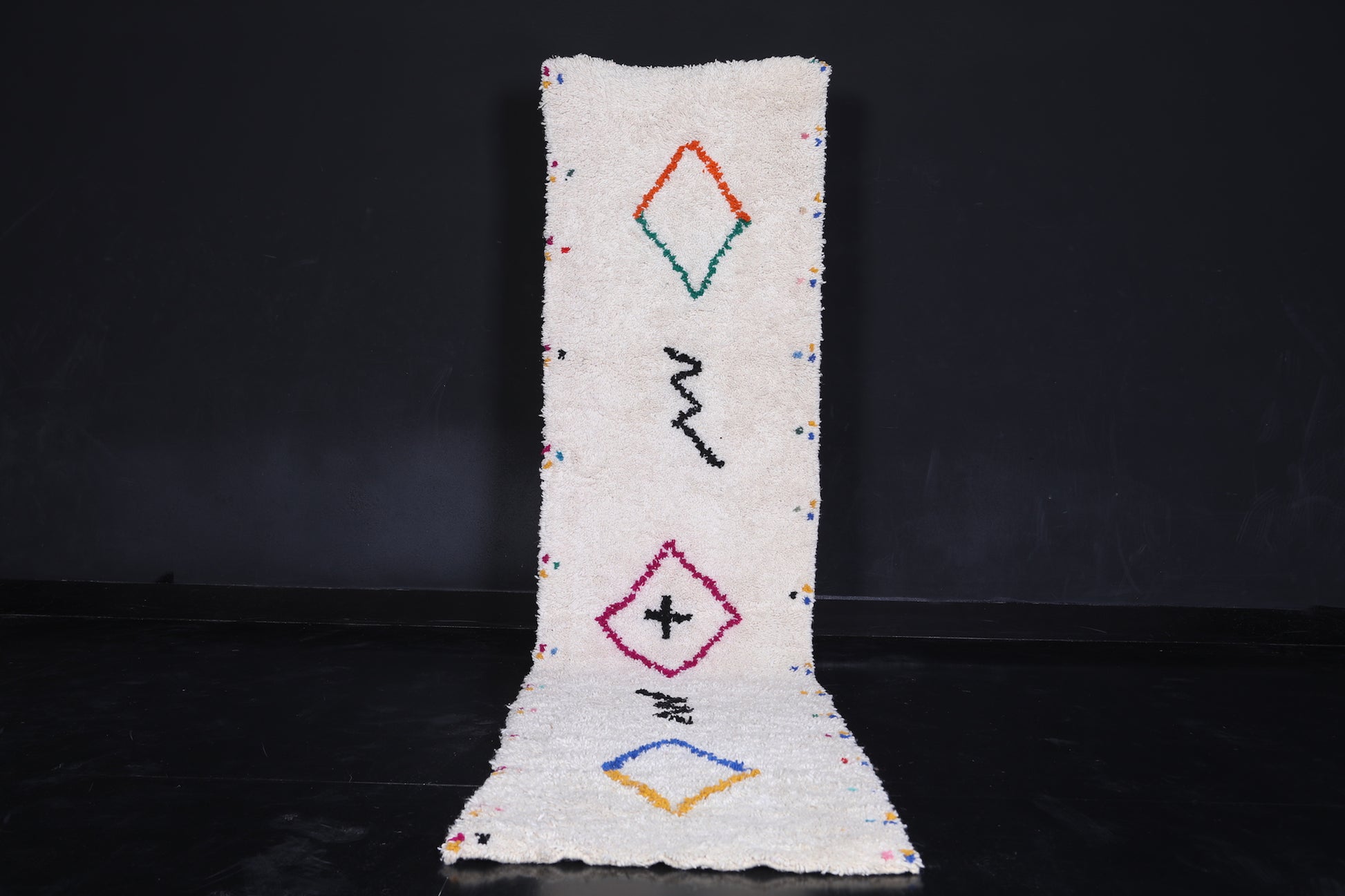 Moroccan handmade runner rug 2.6 FT X 11.4 FT