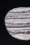 Vintage moroccan handwoven round kilim rug 2.3 FT