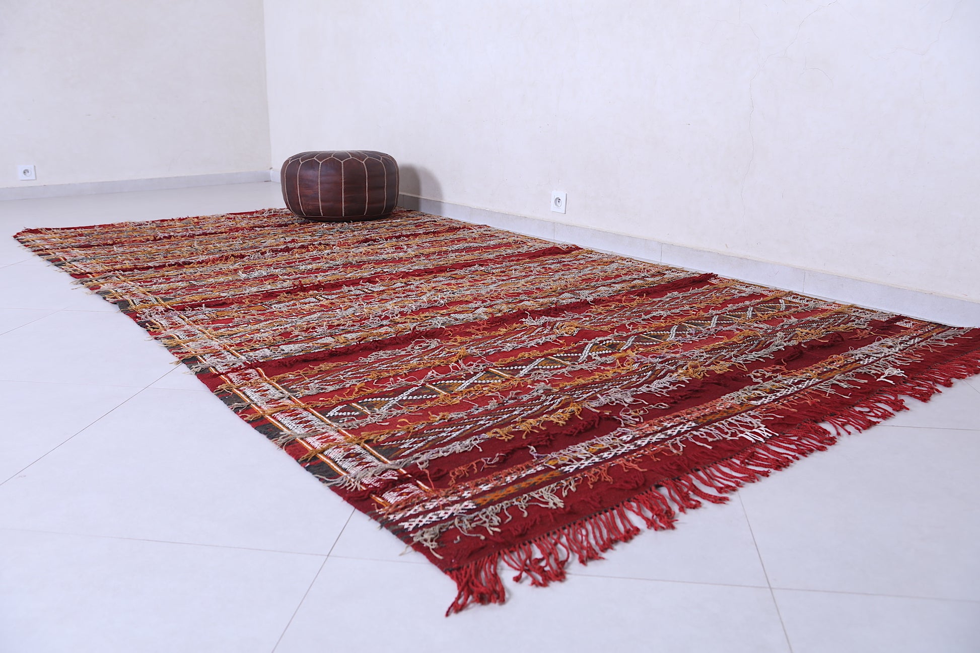 Berber Handwoven rug 5.7 X 11.1 Feet