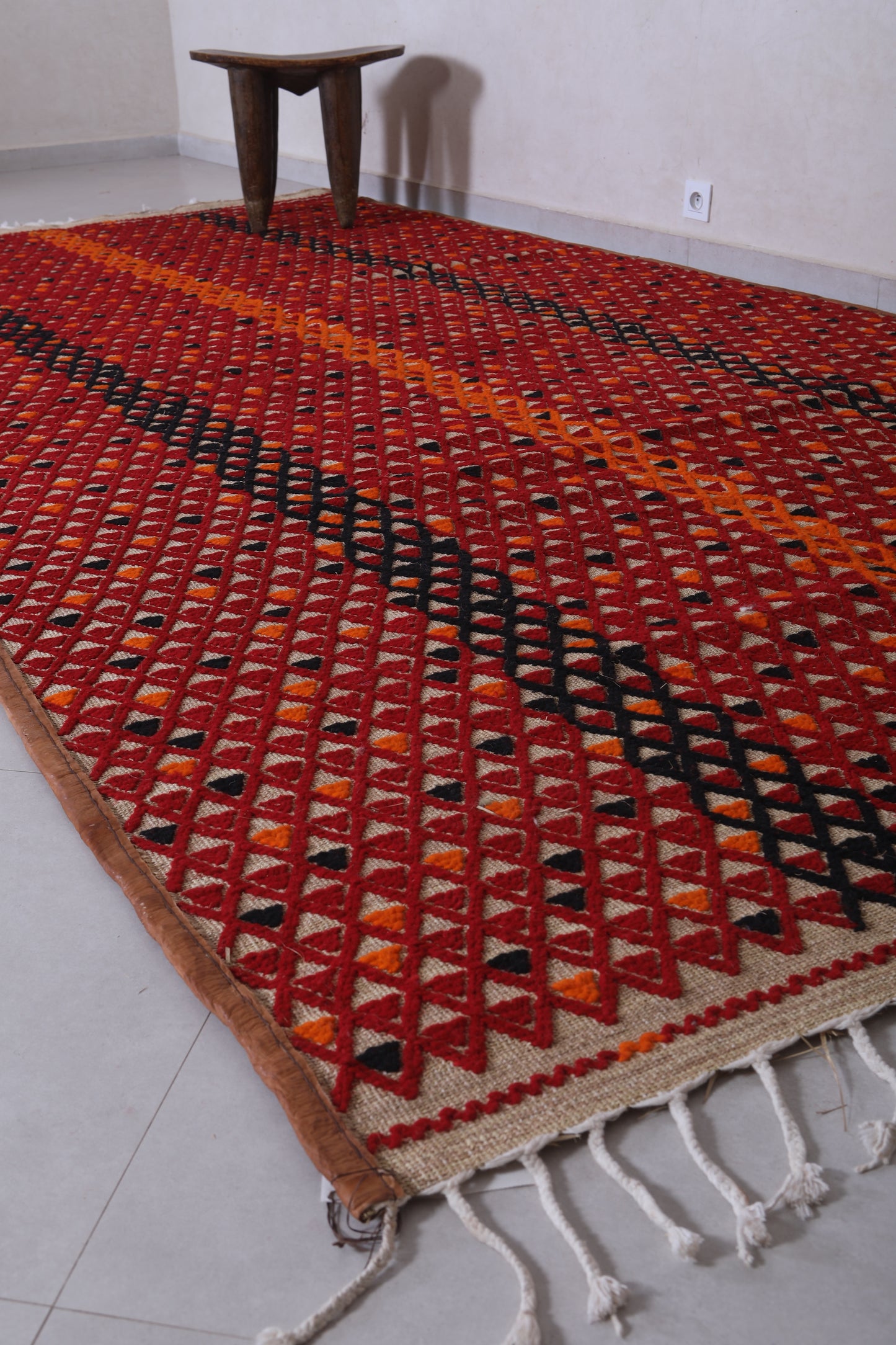 Vintage Moroccan Rug 6.7 X 12.7 Feet