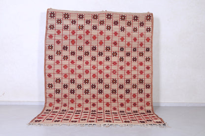 Vintage Moroccan rug 6.7  X 9.4 Feet