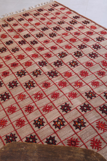 Vintage Moroccan rug 6.7  X 9.4 Feet