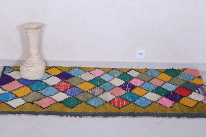 Colourful handmade moroccan rug 3.4 X 6.2 Feet