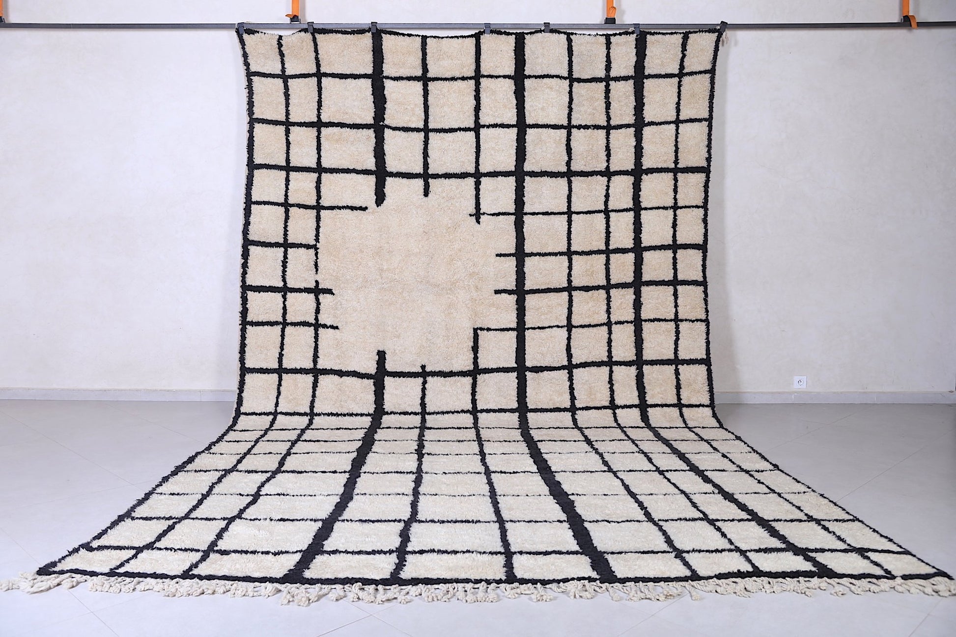 Authentic Moroccan rug - Berber rug - Grid rug