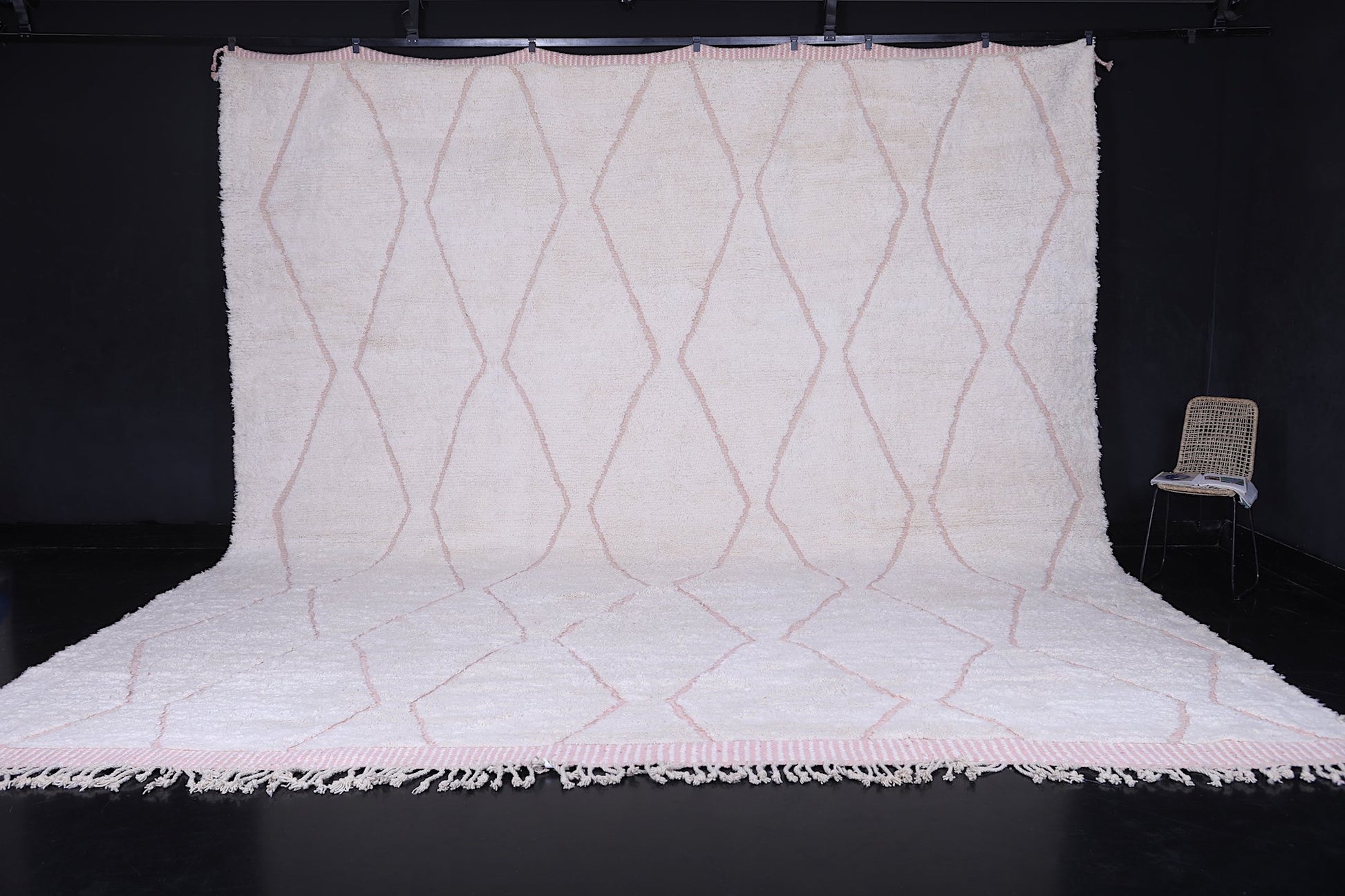 Beni ourain Moroccan Rug - Custom Berber Rug - Pink pattern rug