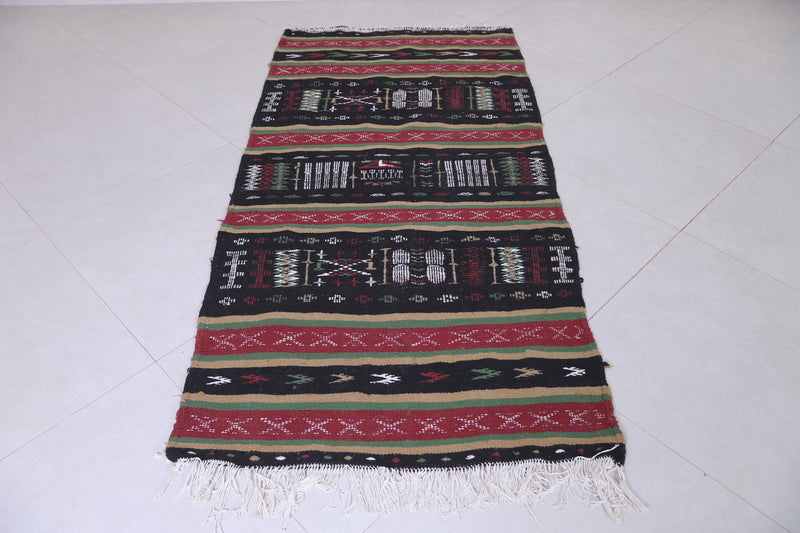 Moroccan Berber Handwoven Kilim - 3 x 6.1 ft | Traditional Rug - Handwoven Kilim