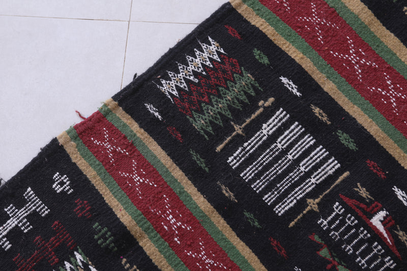 Moroccan Berber Handwoven Kilim - 3 x 6.1 ft | Traditional Rug - Handwoven Kilim