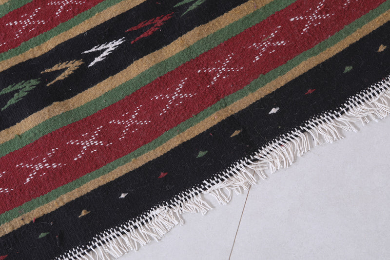 Moroccan Berber Handwoven Kilim - 2.9 x 5.8 ft | Traditional Artisan Rug - Handwoven Kilim