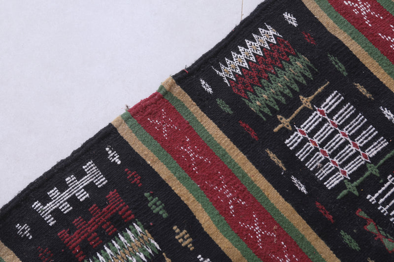 Moroccan Berber Handwoven Kilim - 2.9 x 5.8 ft | Traditional Artisan Rug - Handwoven Kilim