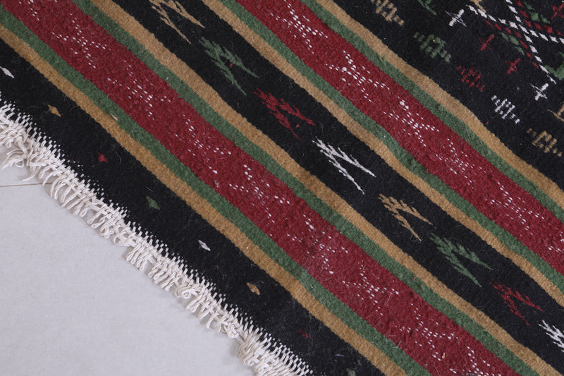 Moroccan Berber Handwoven Kilim - 2.9 x 5.8 ft | Traditional Artisan Rug - Handwoven Kilim