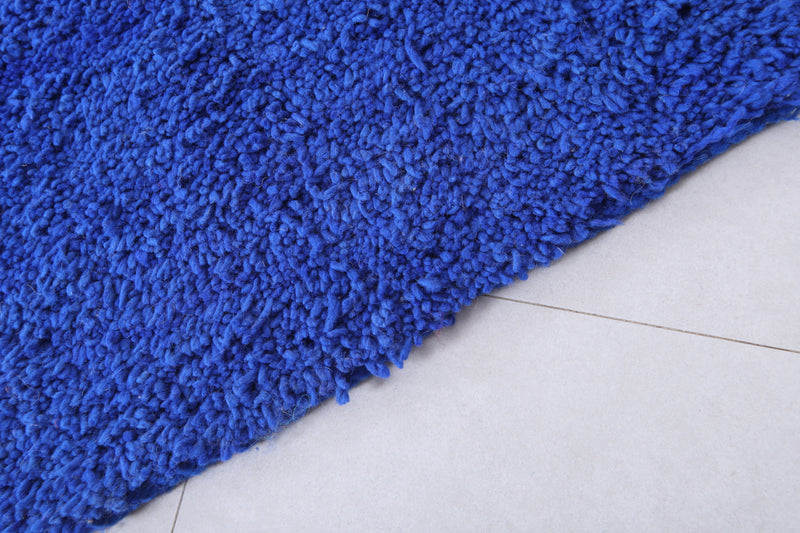 Moroccan Rug - Deep Blue Runner 2ft x 9.9ft - Beni ourain rugs