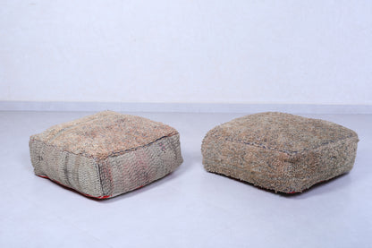 Two Moroccan handmade ottoman berber pouf