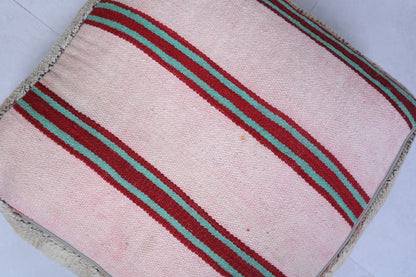 Two Moroccan handmade berber ottoman rug poufs