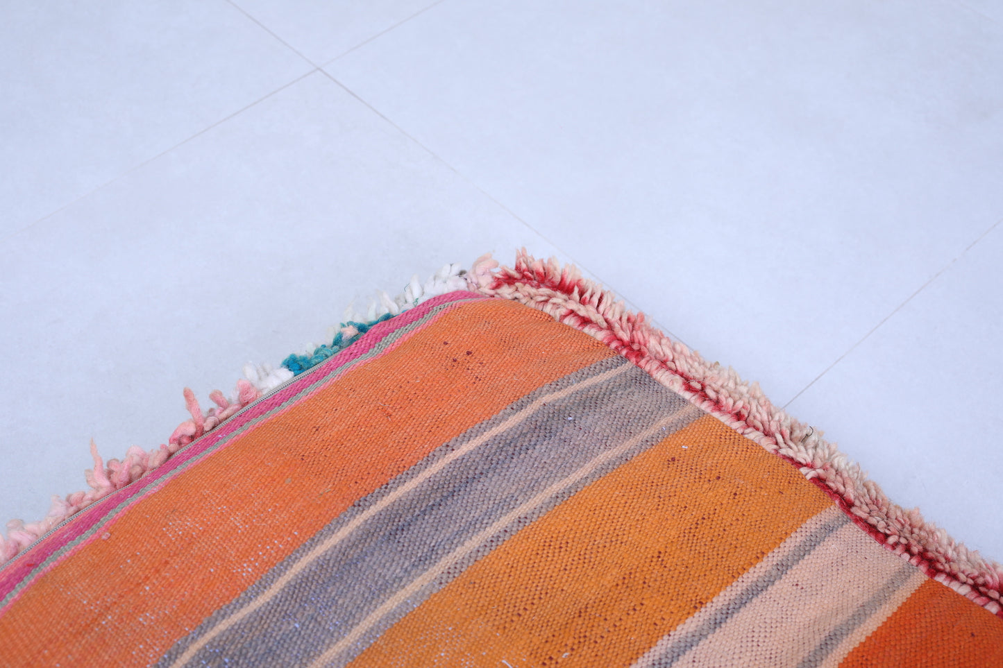Moroccan berber ottoman colorful rug pouf