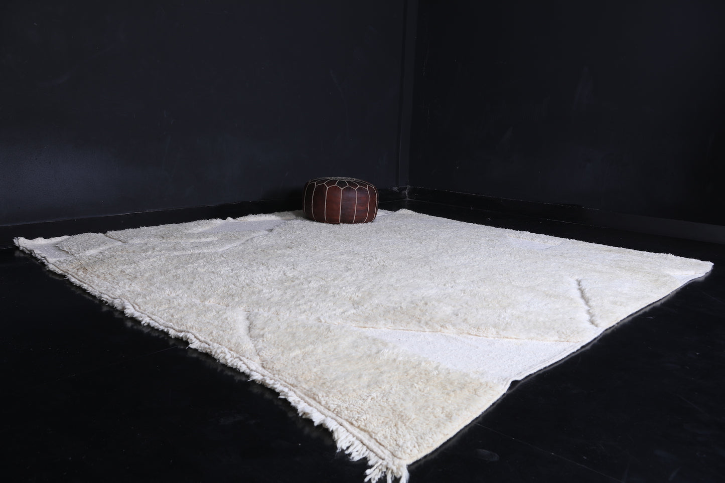 Hand woven berber rug 9.5 X 9.5 Feet