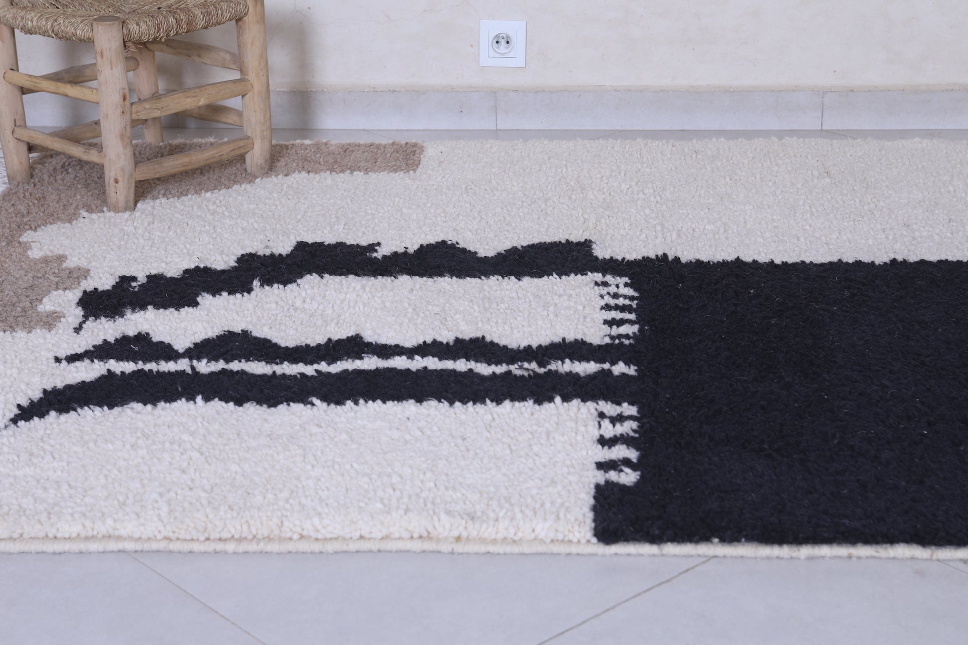 Handmade  beni ourain rug 4,8 x 6.4 Feet