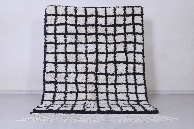 Moroccan beniourain rug 4.6 x 6.2 Feet