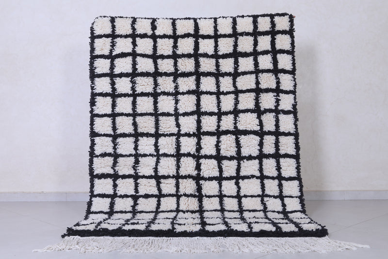 Moroccan beniourain rug 4.6 x 6.2 Feet