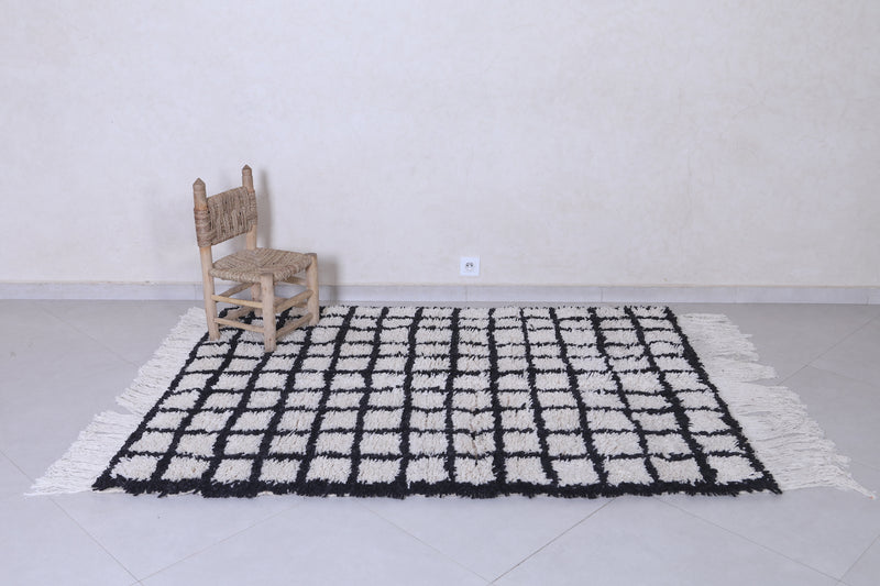 Moroccan beniourain rug 4.6 x 6.2 Feet