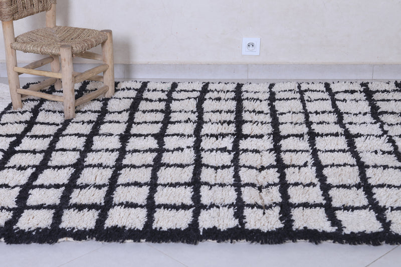 Moroccan beniourain rug 4.6 x 6.2 Feet