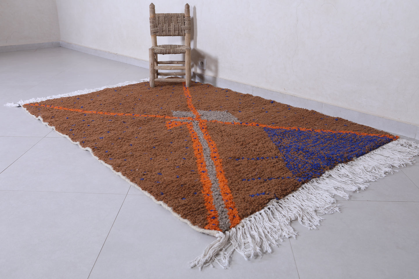 Moroccan beniourain rug 4.5 x 6.3 Feet