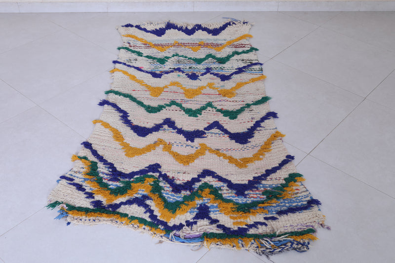 Handmade Moroccan Rug with Zigzag Pattern – 2.7 x 5.4 ft - moroccan rug