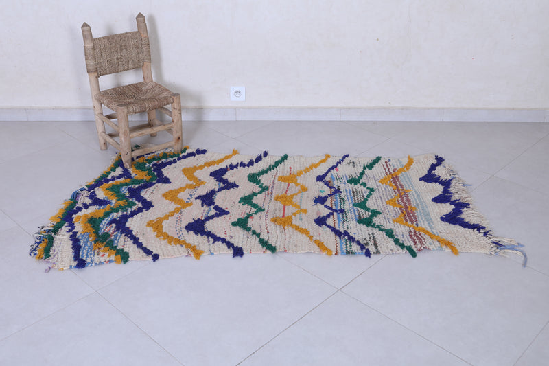 Handmade Moroccan Rug with Zigzag Pattern – 2.7 x 5.4 ft - moroccan rug