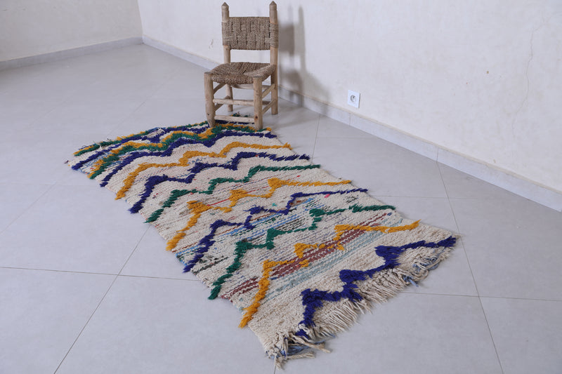 Handmade Moroccan Rug with Zigzag Pattern – 2.7 x 5.4 ft - moroccan rug