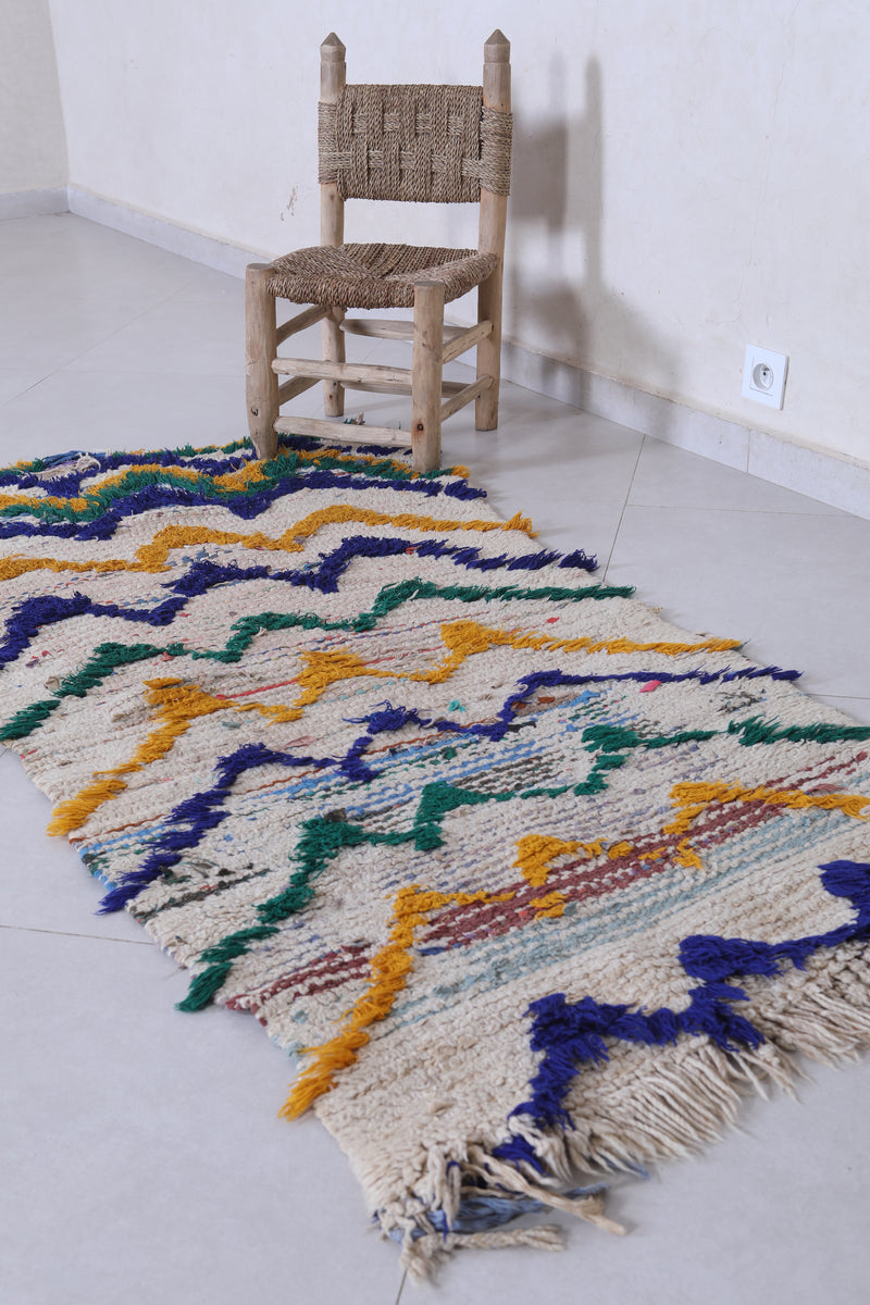 Handmade Moroccan Rug with Zigzag Pattern – 2.7 x 5.4 ft - moroccan rug