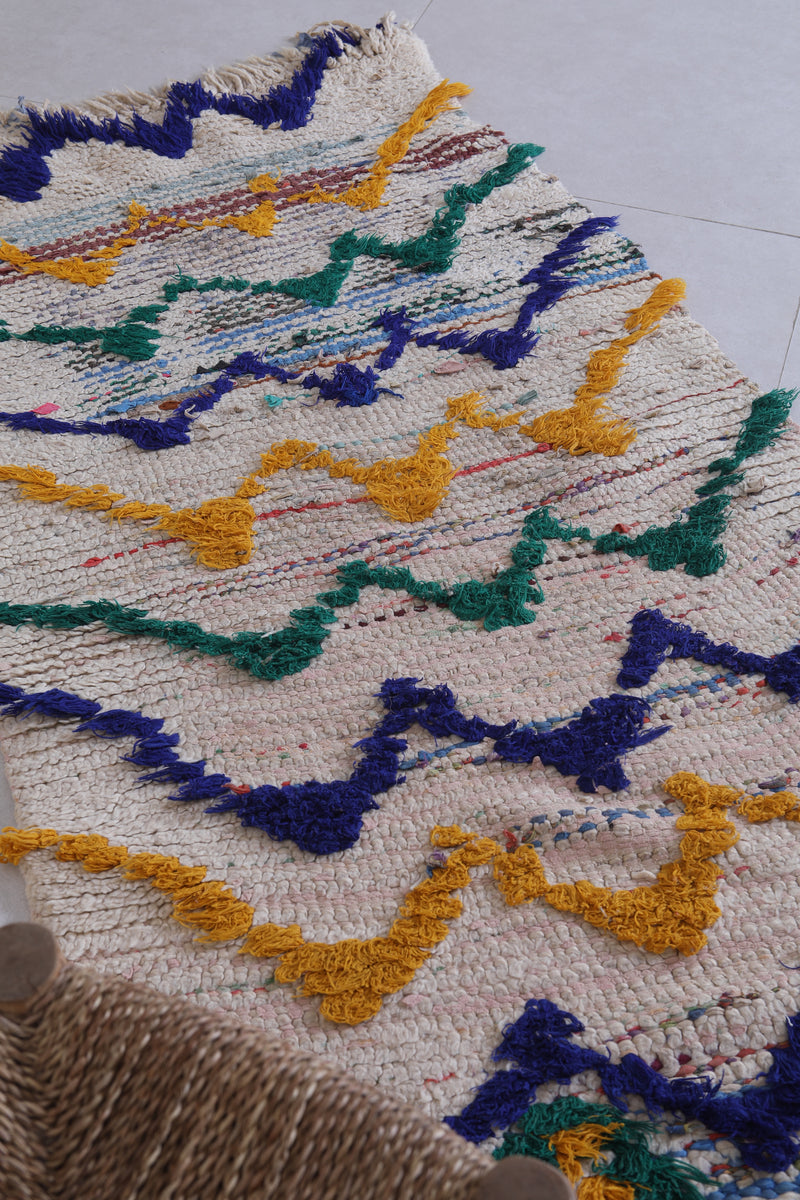 Handmade Moroccan Rug with Zigzag Pattern – 2.7 x 5.4 ft - moroccan rug