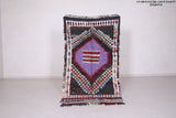 Berber Boucherouite rug 3.8 x 6.9 Feet