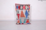Vintage Moroccan Boucherouite rug 2.5 X 4.6 Feet