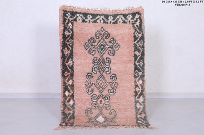Beautiful Pink Moroccan Rug 2.9 X 4.3 Feet