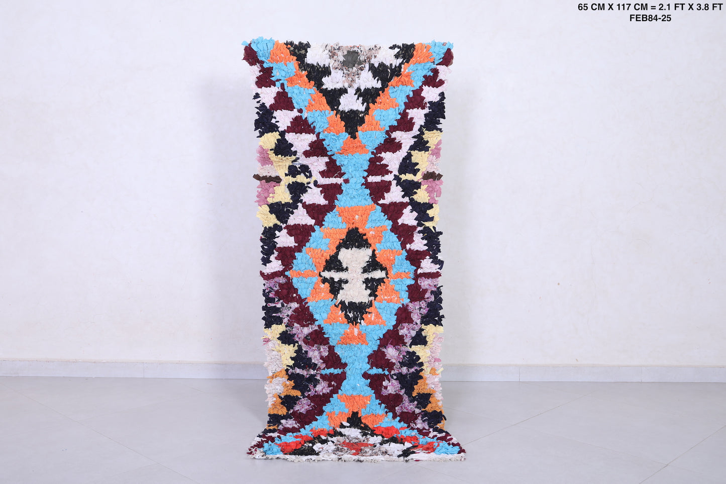 Colorful shaggy hallway rug 2.1 X 3.8 Feet