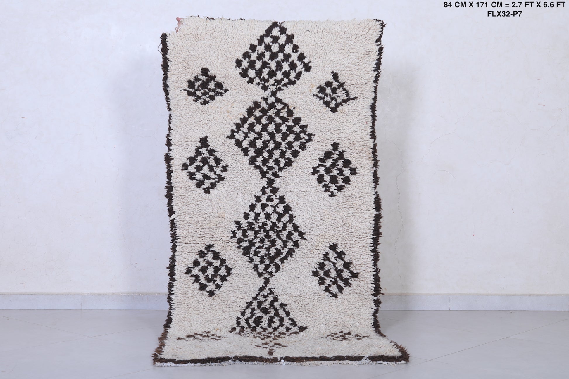Moroccan rug 2.7 X 6.6 Feet