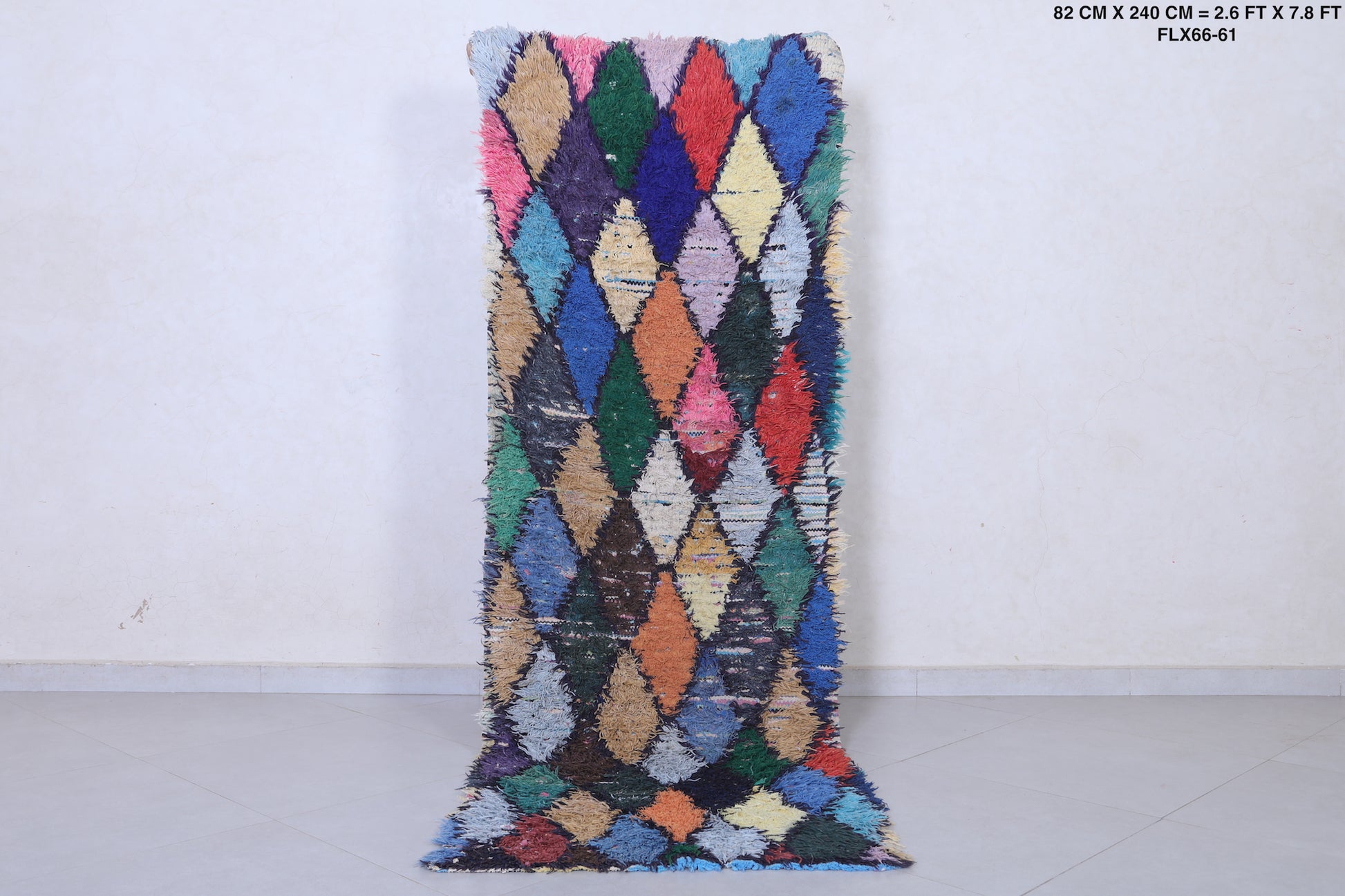 Moroccan rug 2.6 X 7.8 Feet