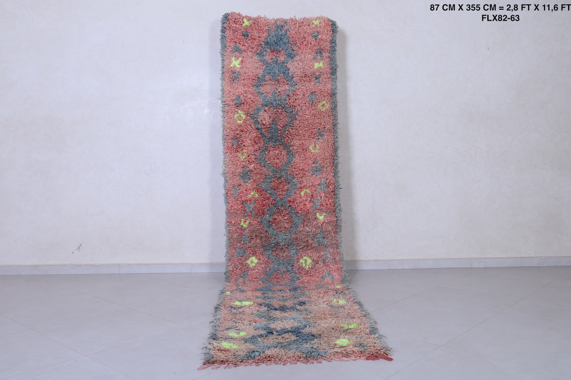 Moroccan rug 2.8 X 11.6 Feet