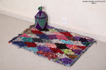 Colorful Azilal Boucherouite rug 2.2 x 3.2 Feet