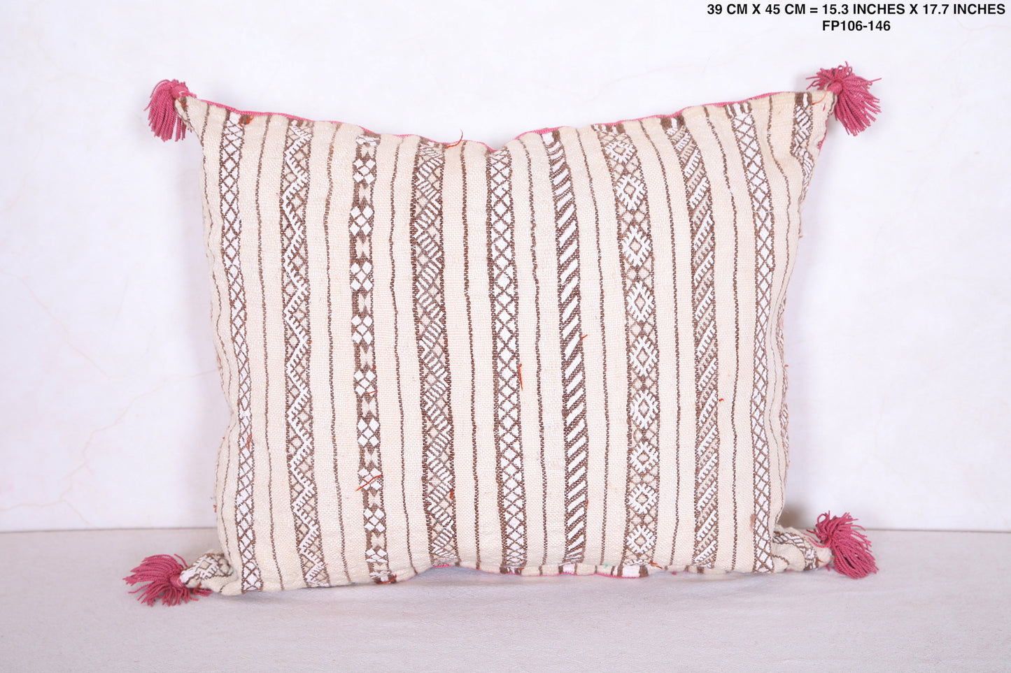 Moroccan handmade kilim pillow 15.3 INCHES X 17.7 INCHES