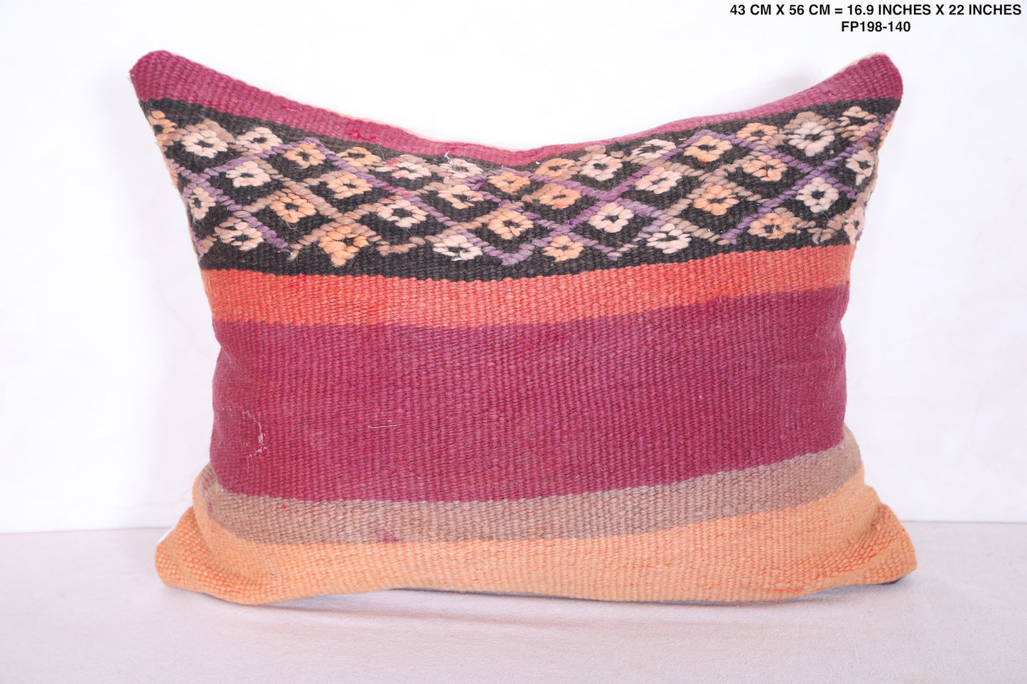 Moroccan handmade kilim pillow 16.9 INCHES X 22 INCHES