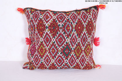 Moroccan handmade kilim pillow 14.9 INCHES X 15.7 INCHES