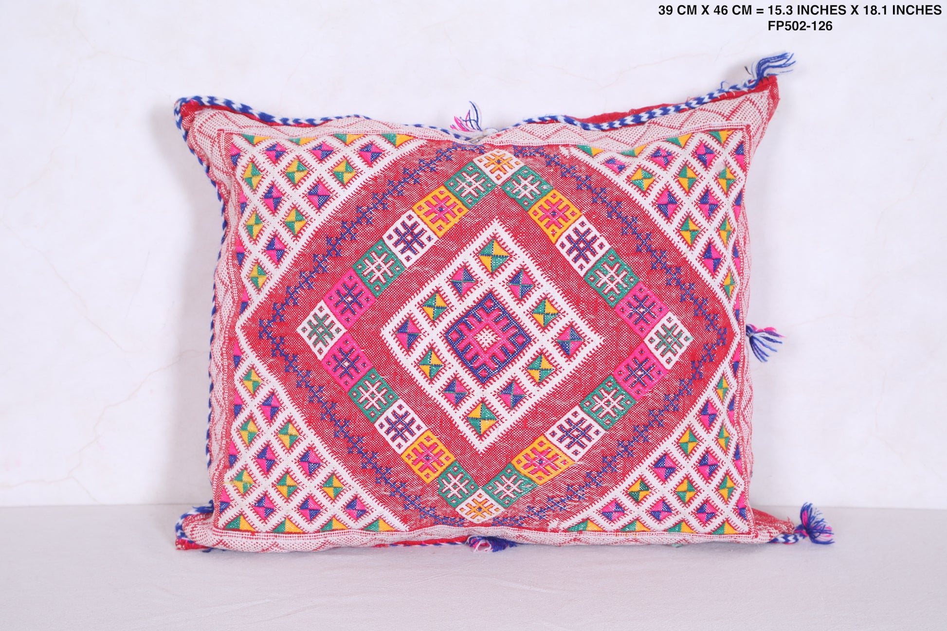 Moroccan handmade kilim pillow 15.3 INCHES X 18.1 INCHES