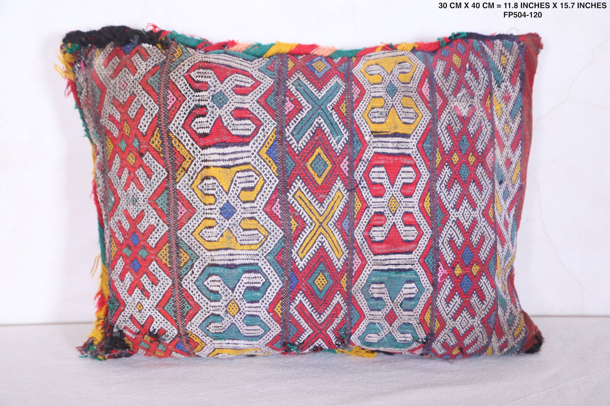 Moroccan handmade kilim pillow 11.8 INCHES X 15.7 INCHES