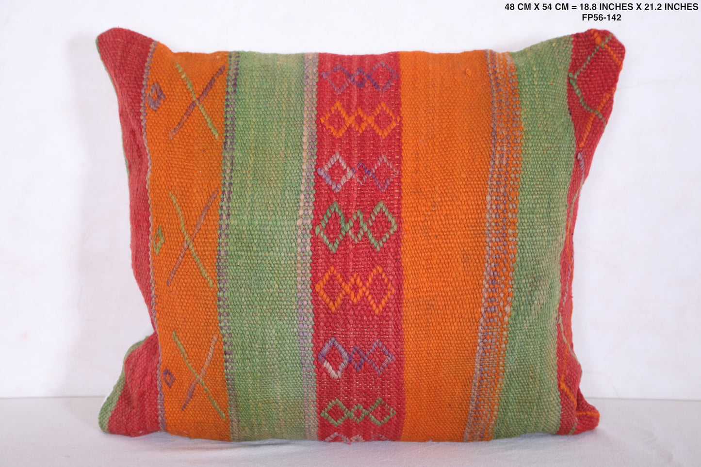 Moroccan handmade kilim pillow 18.8 INCHES X 21.2 INCHES
