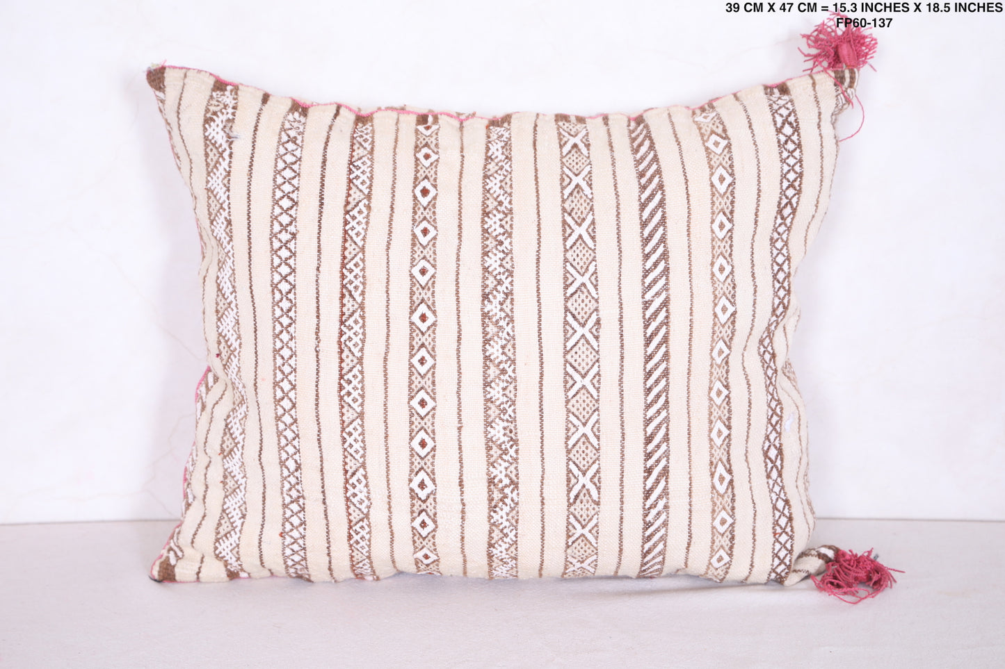 Moroccan handmade kilim pillow 15.3 INCHES X 18.5 INCHES