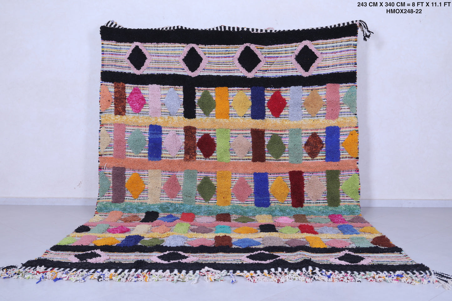 Colorful Moroccan rug 8 X 11.1 Feet