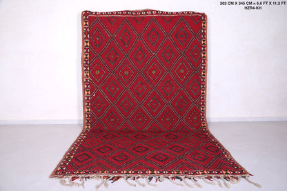 Moroccan vintage Rug 6.6 X 11.3 Feet